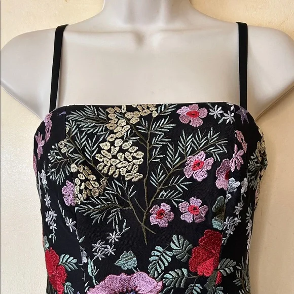 Dress the Population Black Floral Embroidered Mini Dress size XS - Picture 3 of 11